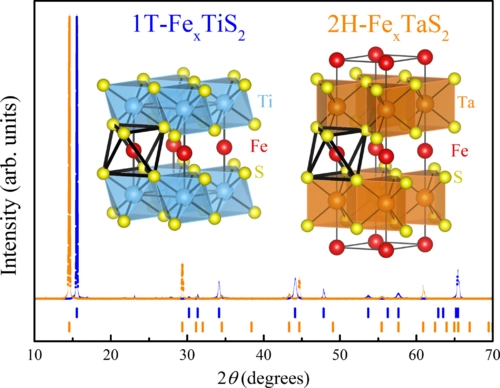 Magnetotransport in Fe-intercalated $T{\mathrm{S}}_{2}$: Comparison between $T=\text{Ti}$ and Ta