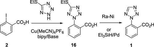 [ASAP] Preparation of 2-(2H-Tetrazol-2-yl)benzoic Acids via Regioselective Cu(I) Catalyzed N2 Arylation of Tetrazole